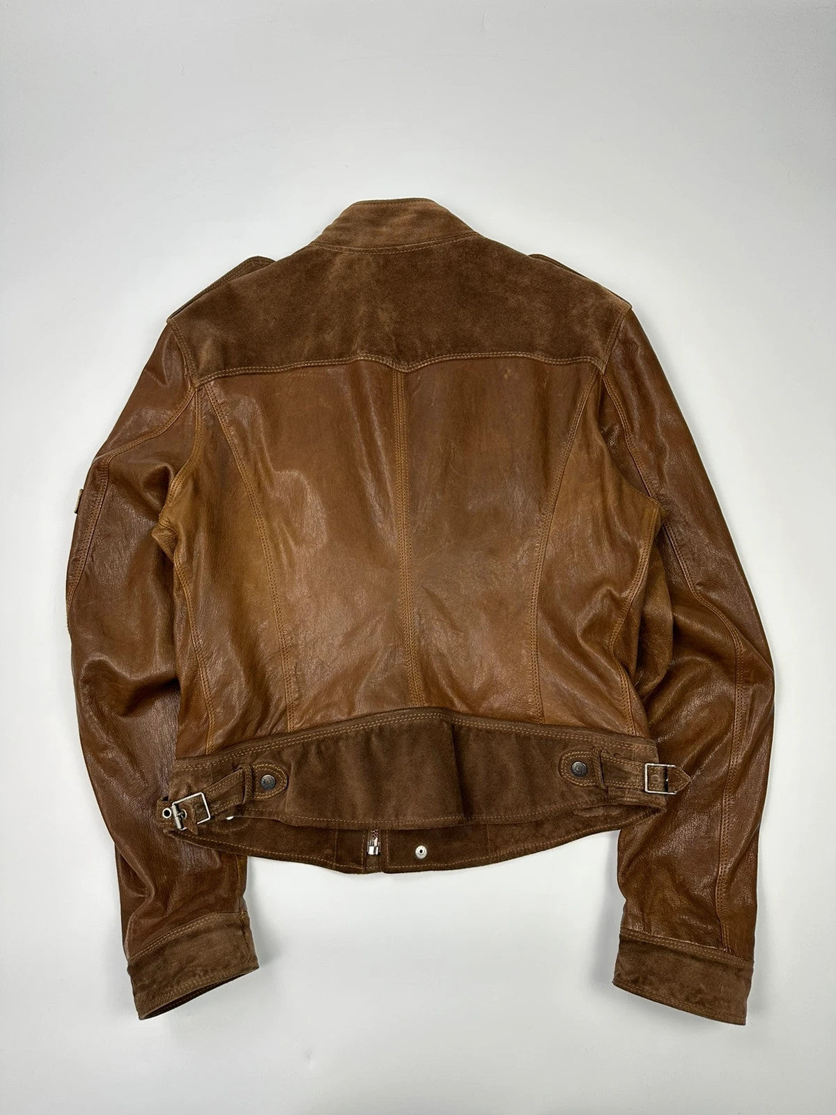 Dolce & Gabbana 00’s Leather Suede Brown Flight Bomber Jacket