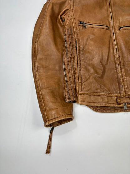 Prada Sport 00’s Sample Brown Leather Jacket CowBoy