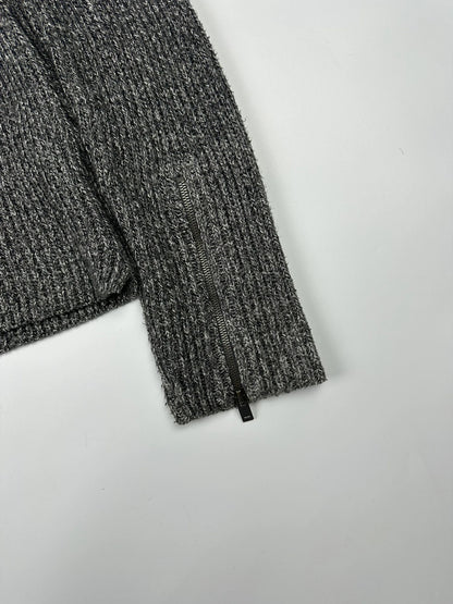 Maison Margiela FW2017 Line 14 Grey Knit Sweater Zip Sleeves