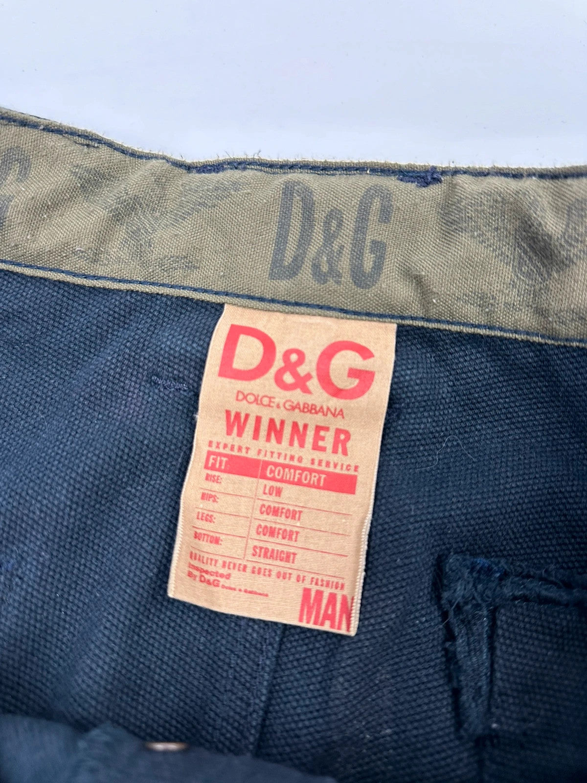 Dolce Gabbana FW2006 Heavy Thick Cargo Zip Navy Pants