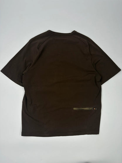 Prada Sport 00’s Brown Short Sleeve Tee Zip Pocket