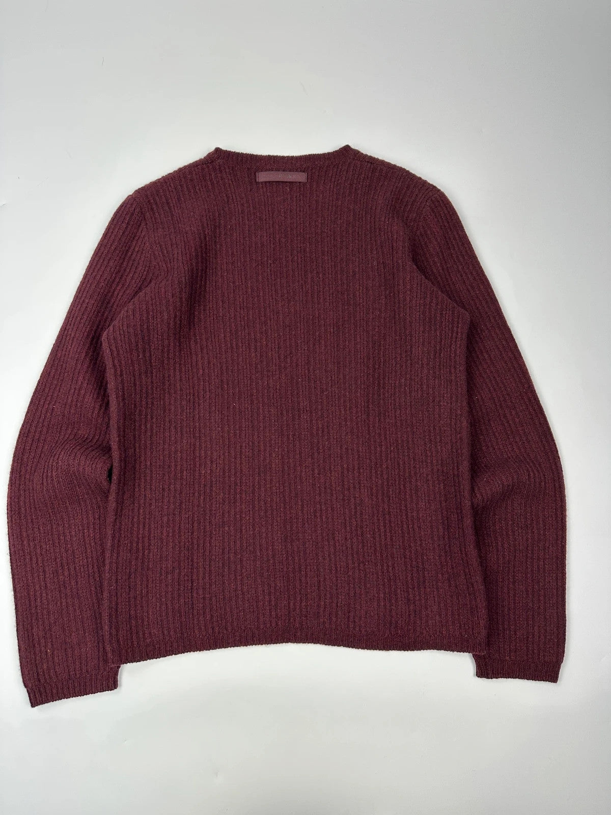 Prada Sport FW2008 Burgundy Wool Knit Sweater