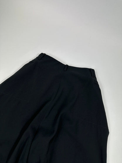 Marithé + François Girbaud 00’s Black Bi materials Black Ballon Wrap Pockets Wide Legs Pants