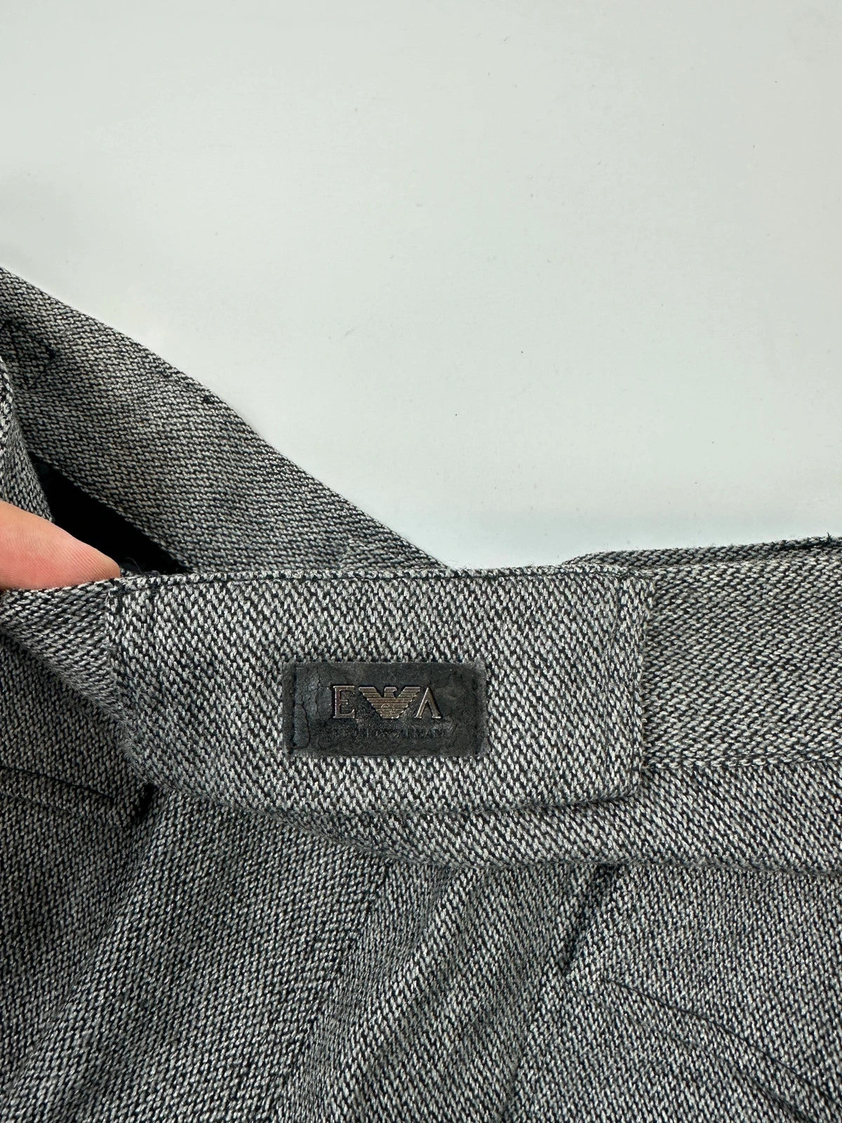 Emporio Armani FW2007 Grey Wool Wide Legs Dress Pants