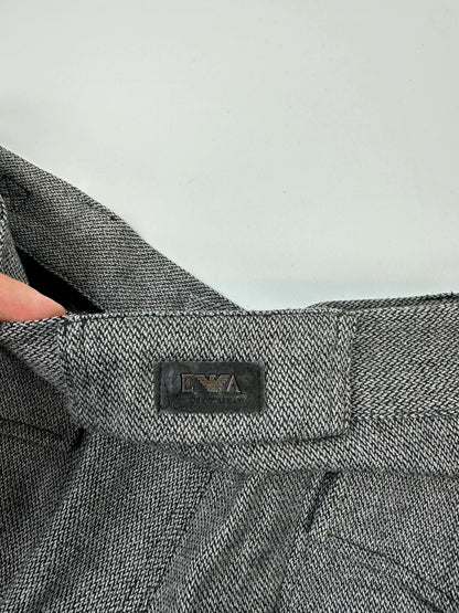 Emporio Armani FW2007 Grey Wool Wide Legs Dress Pants
