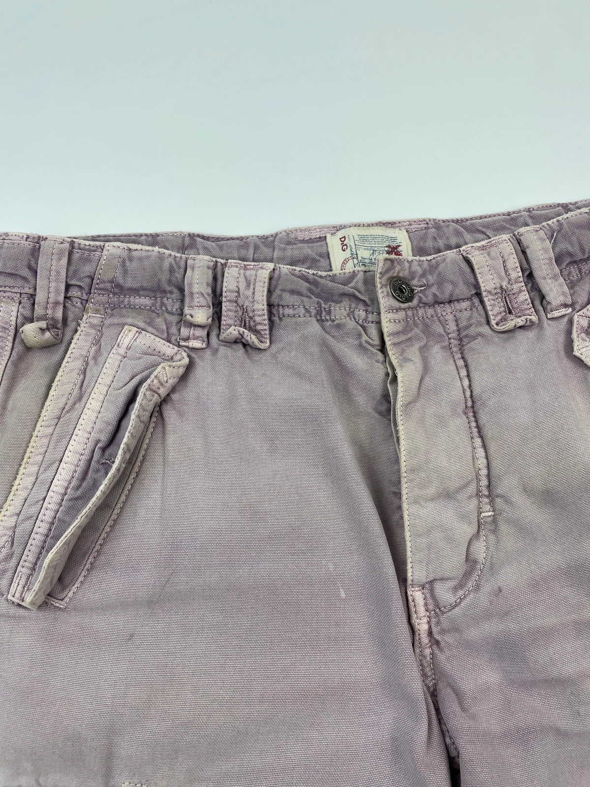 Dolce Gabbana FW2007 Military Cargo Multi Pocket Punk Faded Denim Short Jorts