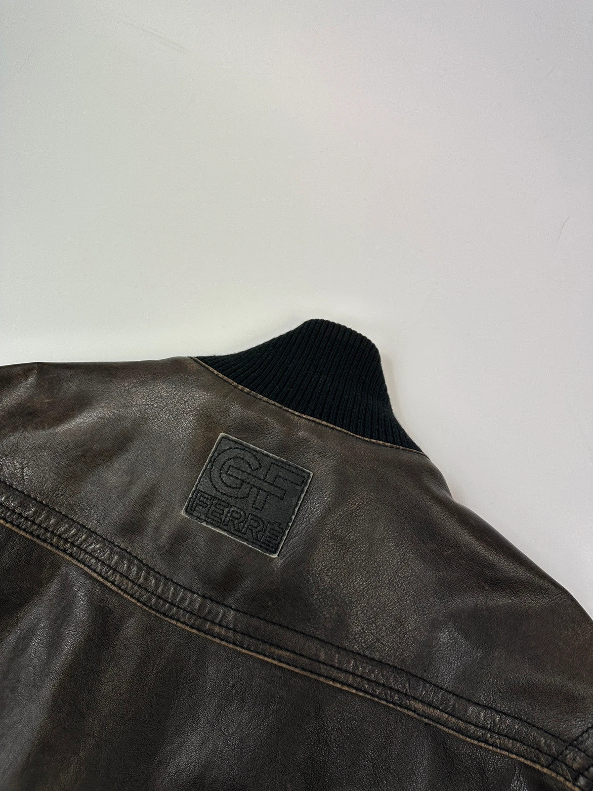 Gianfranco Ferré 00’s Brown Leather Bomber Jacket