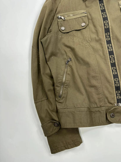 Dolce Gabbana Army military utility jacket Green kaki veste armée