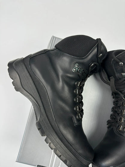 Prada Sport FW1998 Skiskolaer Black Leather Hiking Boots