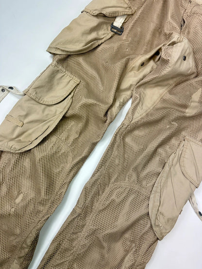 Dolce & Gabbana SS2003 Beige Mesh Layer Cargo Pants
