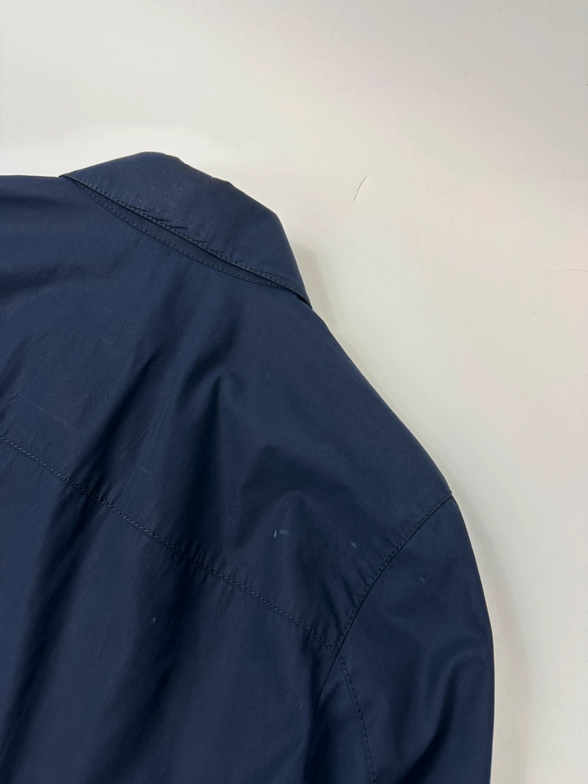 Prada Milano 00’s Navy Blue Cotton Harrington Jacket