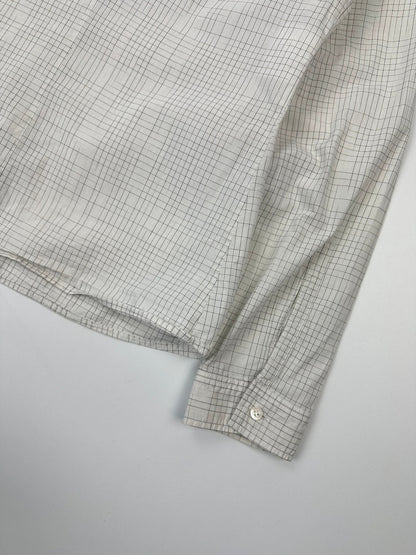 Miu Miu SS2000 White Checkered Plaid Shirt