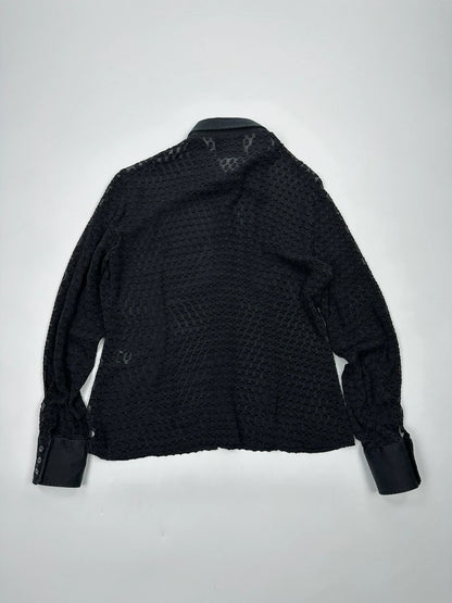 Dolce Gabbana 00’s Black Dotted Light Silk Shirt