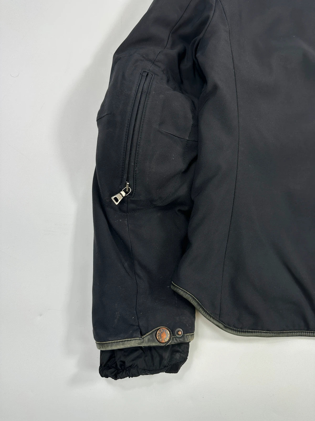 Prada Sport FW1999 Dark Navy Biker Elbow Padded Jacket