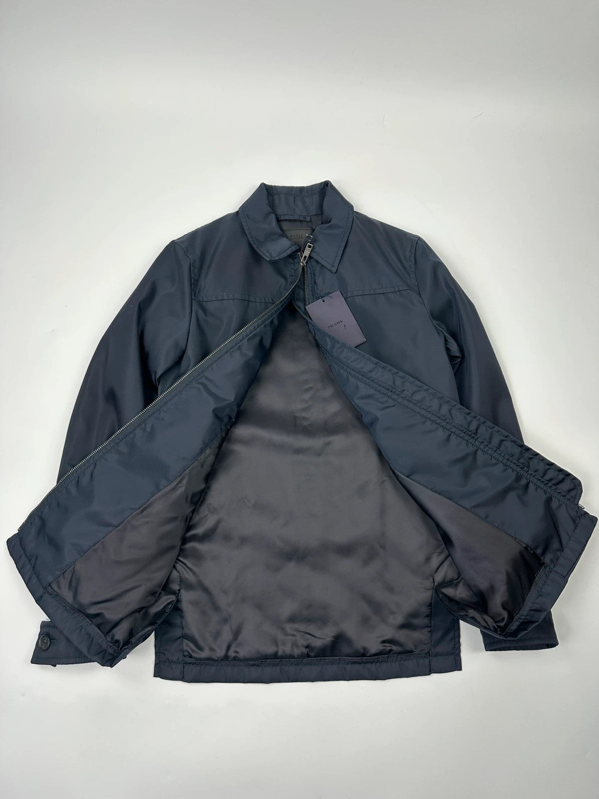 Prada Milano FW2019 Coat Navy Blue Nylon Padded Jacket