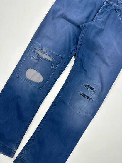 Dolce & Gabbana 00’s Repair French Blue WorkWear Denim Pants