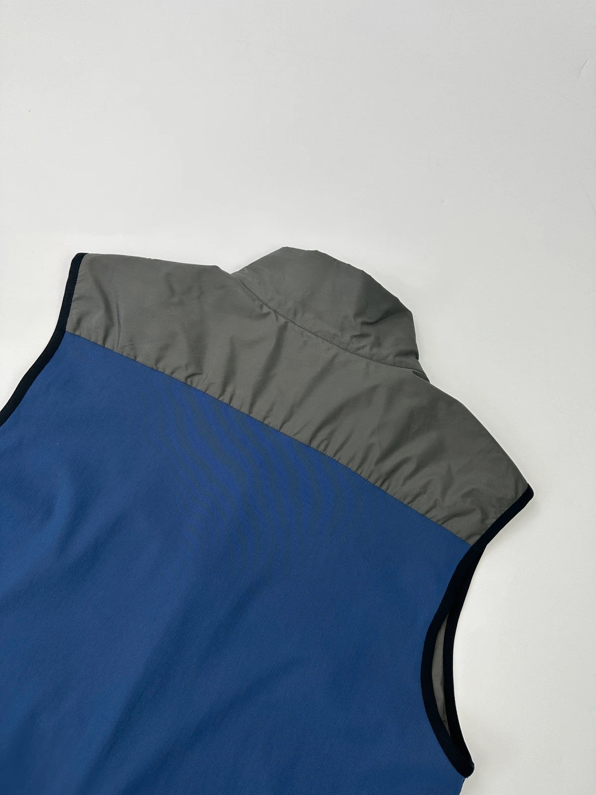 Prada Sport SS2000 Vest Sleeveless Gel Grey & Blue Mesh Back Nylon Jacket
