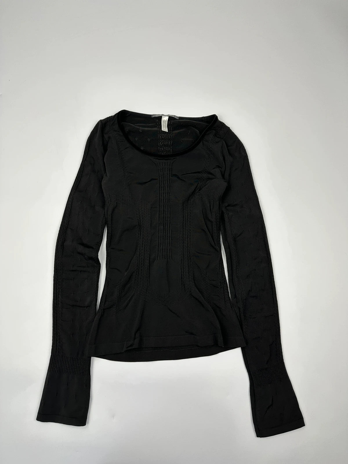 Marithé + François Girbaud 00’s Stretch Fitted Black Longsleeves