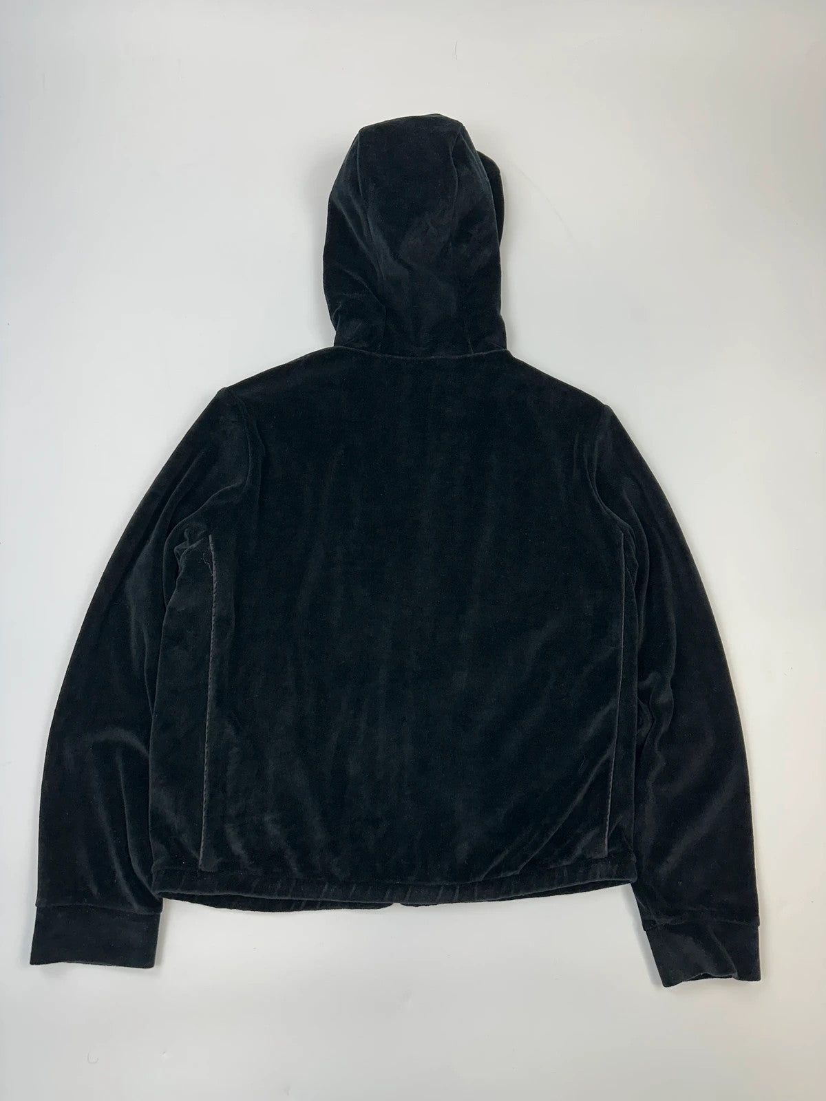 Prada Milano FW2019 Black Corduroy Hoodie Zip-Up Sweater