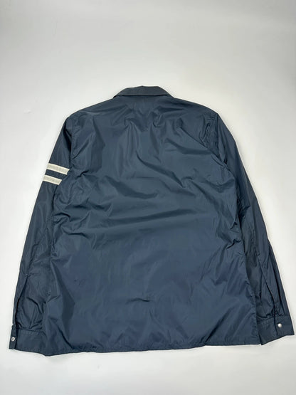 Prada Milano SS2009 Nylon Navy Blue White Stripes Shirt Jacket