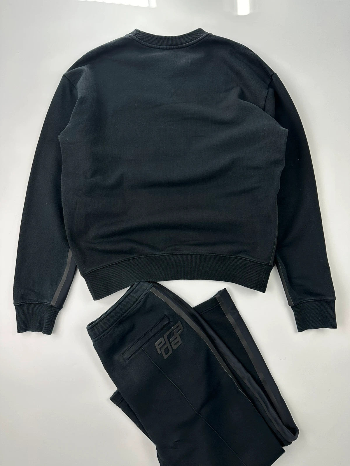 Prada SS2018 Black Logo TrackSuit Set Pants Sweater