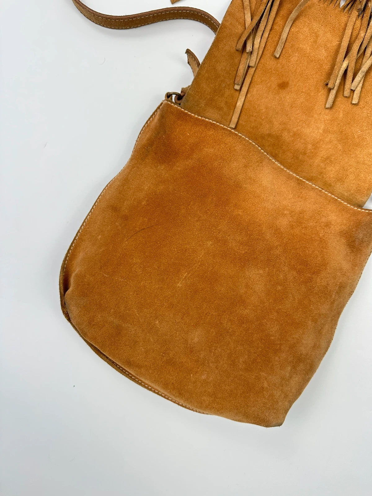 Miu Miu Early 90’s Suede Leather Fringes Cross Body Bag