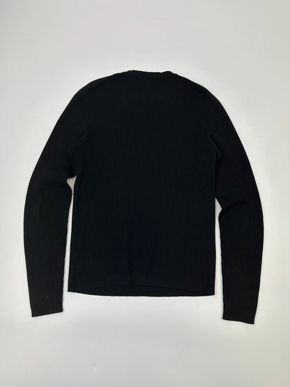 Prada Milano 00’s Black Ribbed Wool & Silk Longlseeves