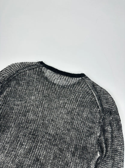 Acne Studio 00’s Black & White Mesh Cashmere & Wool Knit Sweater