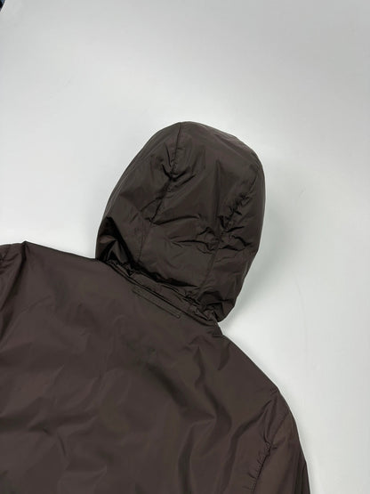 Prada Sport FW2006 Brown Padded Nylon Hooded Jacket