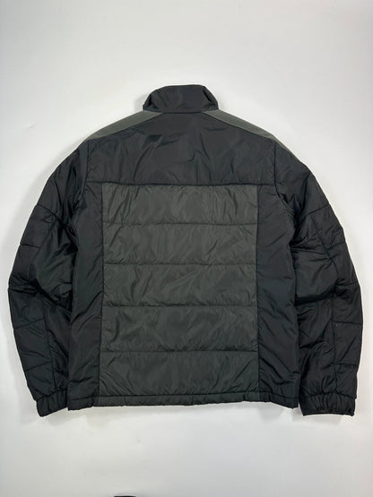 Prada Sport FW2010 ColorBlocking Black & Khaki Green Padded Quilted Nylon Jacket