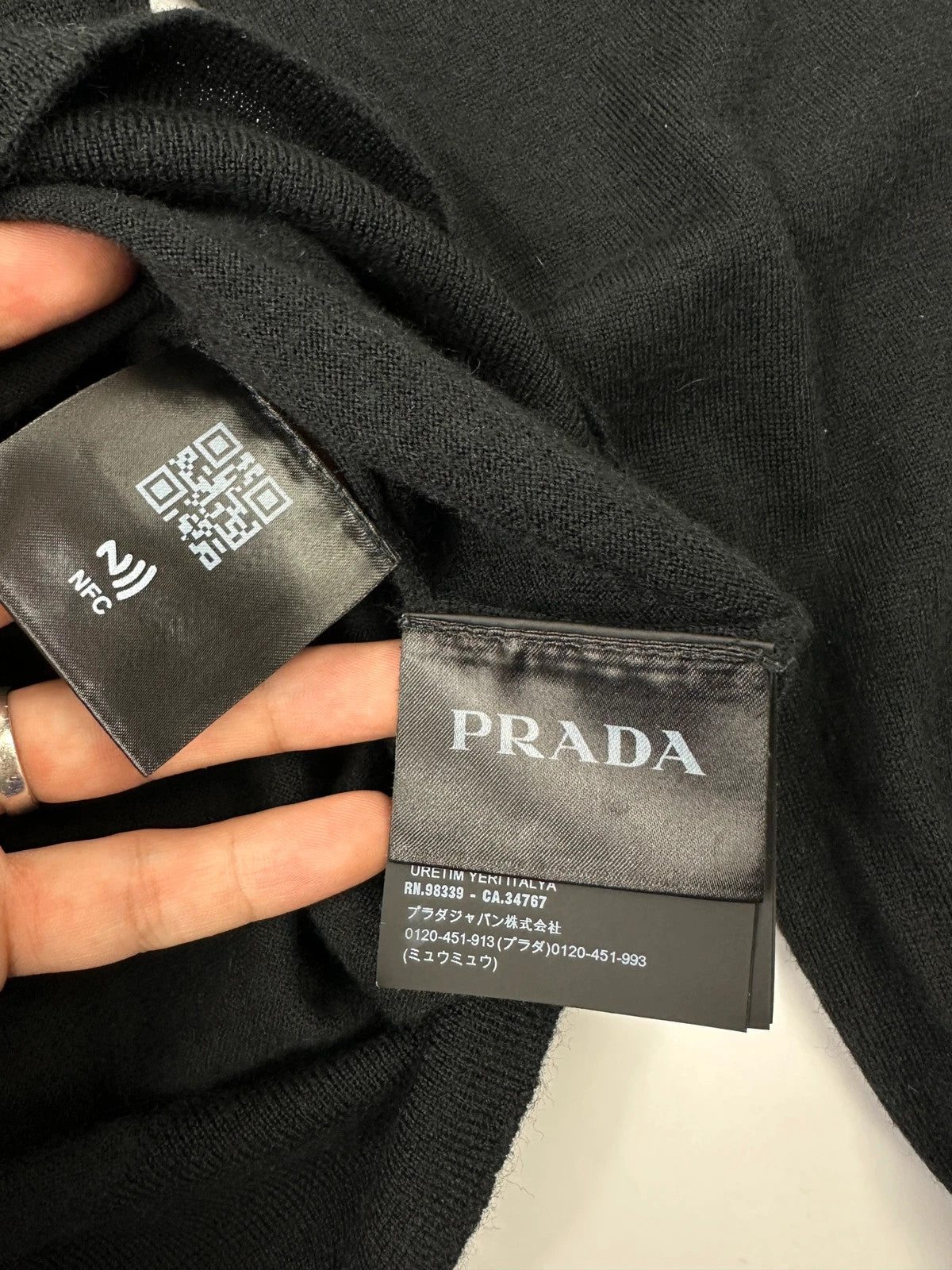 Prada Milano FW2021 Black Wool High Neck Sweater