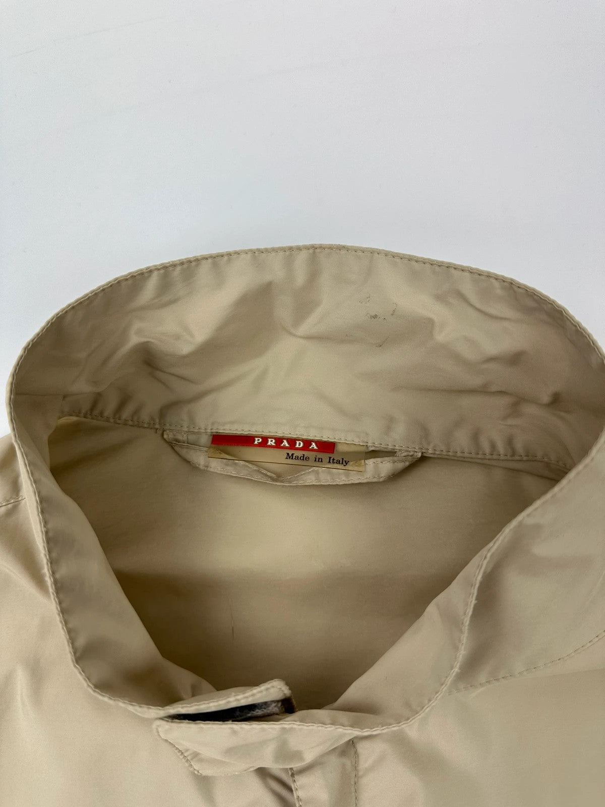 Prada Sport SS2000 Light Cream Nylon Jacket RedTab