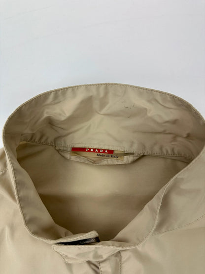 Prada Sport SS2000 Light Cream Nylon Jacket RedTab