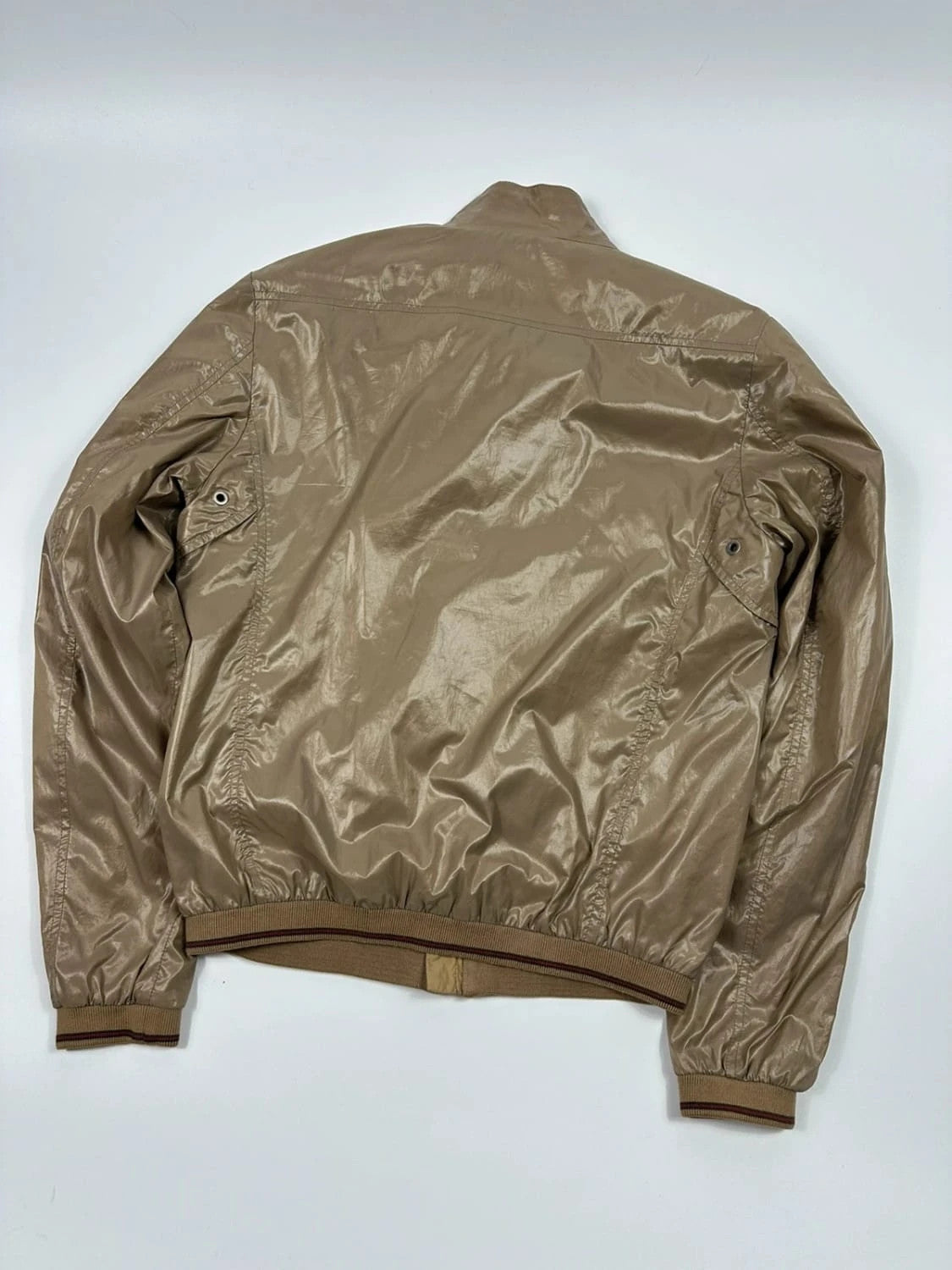 Gucci 00s Gold Cream Light Shiny Nylon Jacket