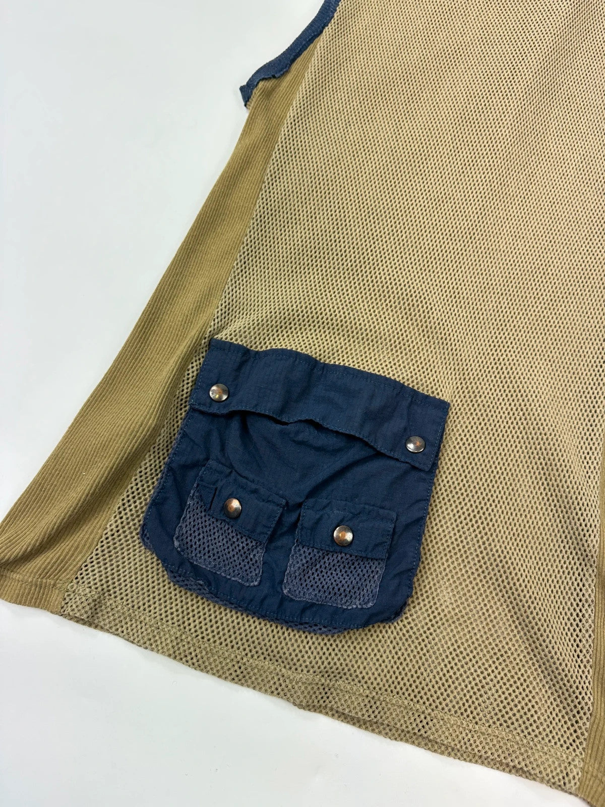 Dolce & Gabbana SS2003 Khaki Cargo Pocket Mesh Tank Top