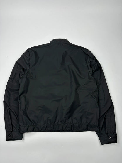 Prada Milano SS2018 Black Light Nylon Burgundy Strip