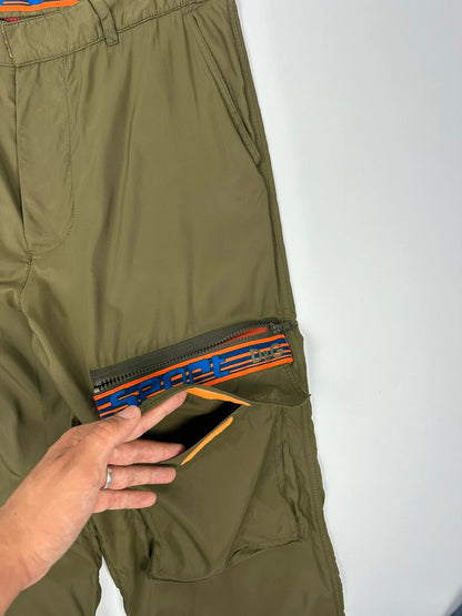 Dolce & Gabbana 00’s Army Khaki Green Nylon Cargo Pants