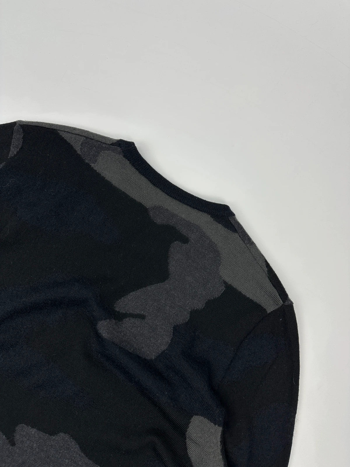 Prada Milano FW2016 Mohair & Wool Dark Camo Knit Sweater