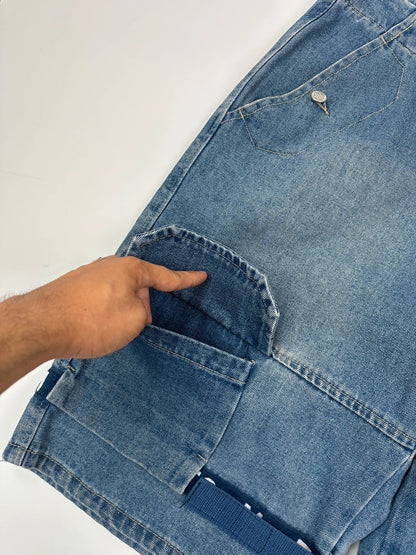 Marithé + François Girbaud early 00’s Baggy Denim Short Ajustable Sratch