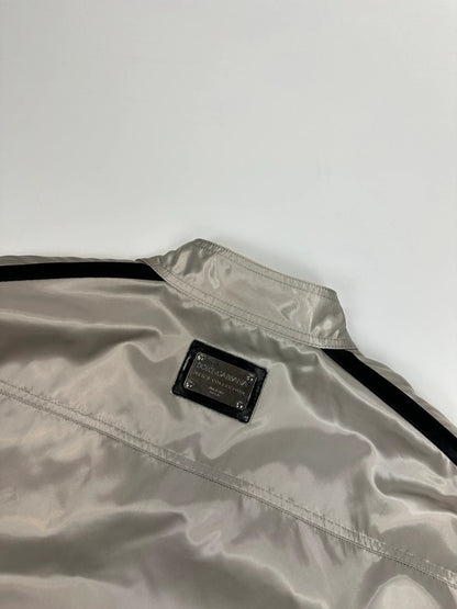 Dolce & Gabbana 00s Nylon Grey Shiny Silver Jacket