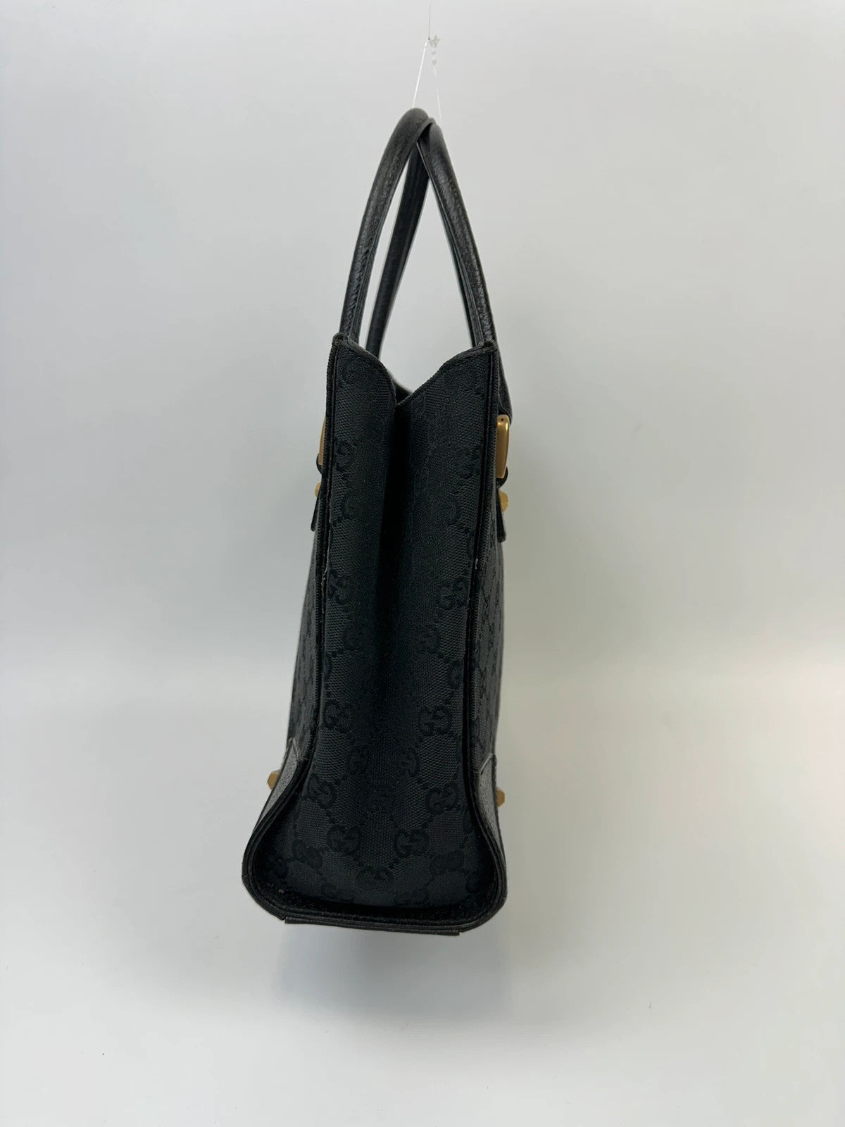 Gucci By Tom Ford Black GG Monogram Leather Handbag