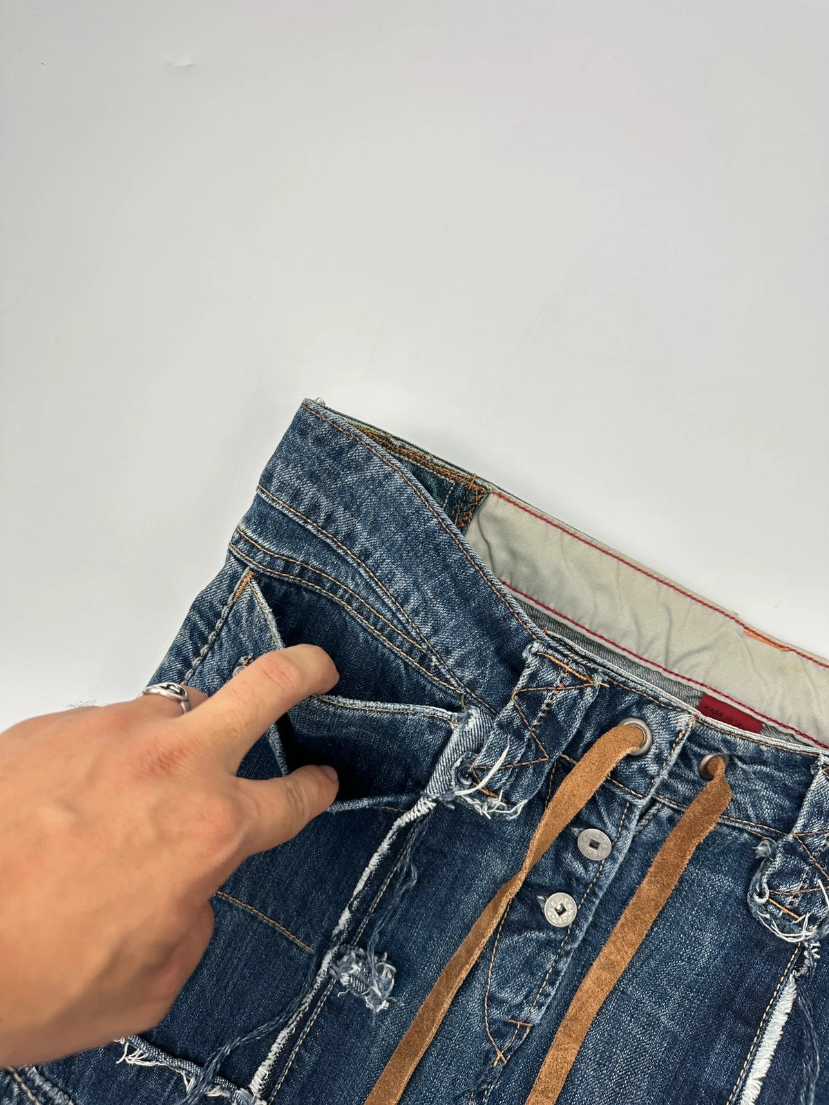 Marithé + Francois Girbaud SS2001 Denim Destroy Skirt