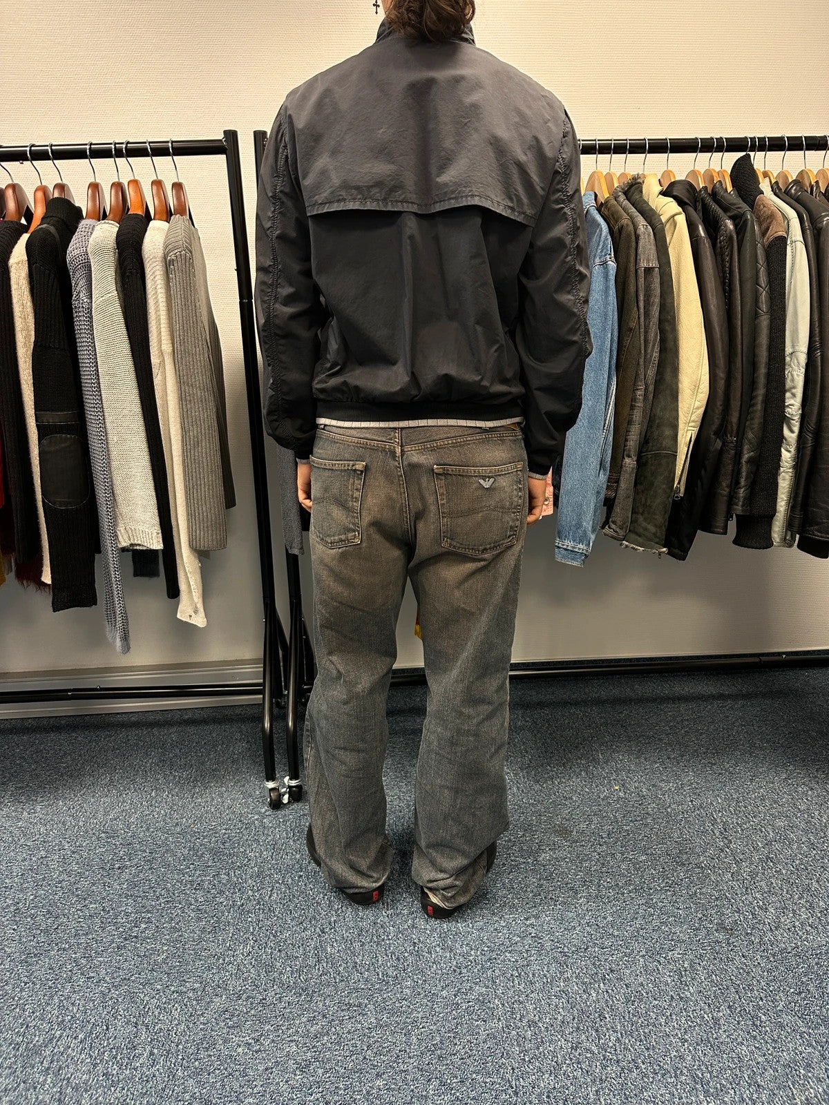 Prada Milano SS2007 Navy Blue Cotton Light Bomber Jacket