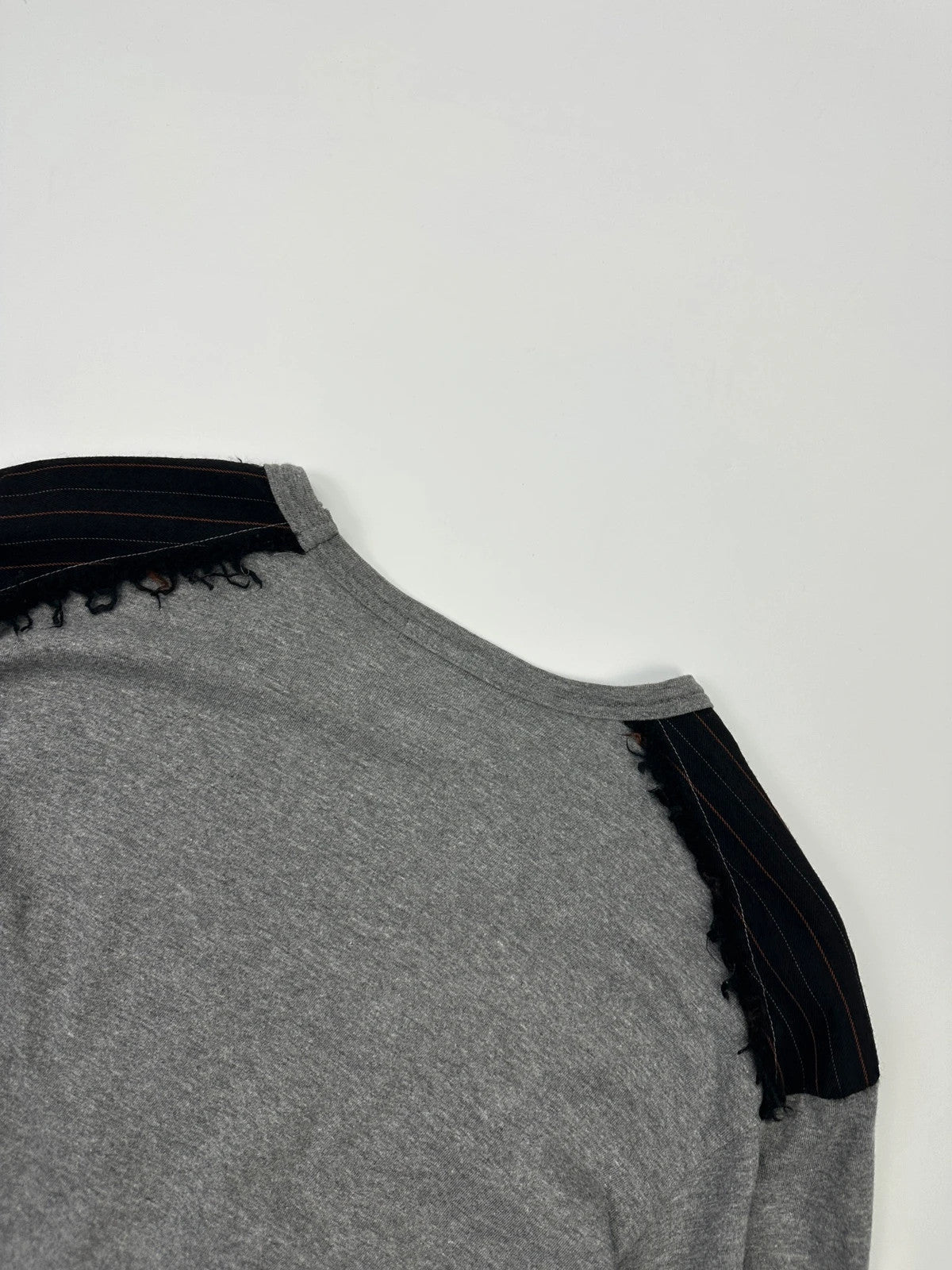 Comme Des Garçons HommenAD2007 Grey Tartan Cotton & Wool Longsleeves Tee