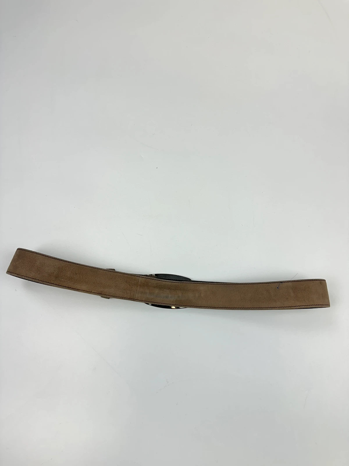 Prada Milano Brown Leather Silver Studded Belt