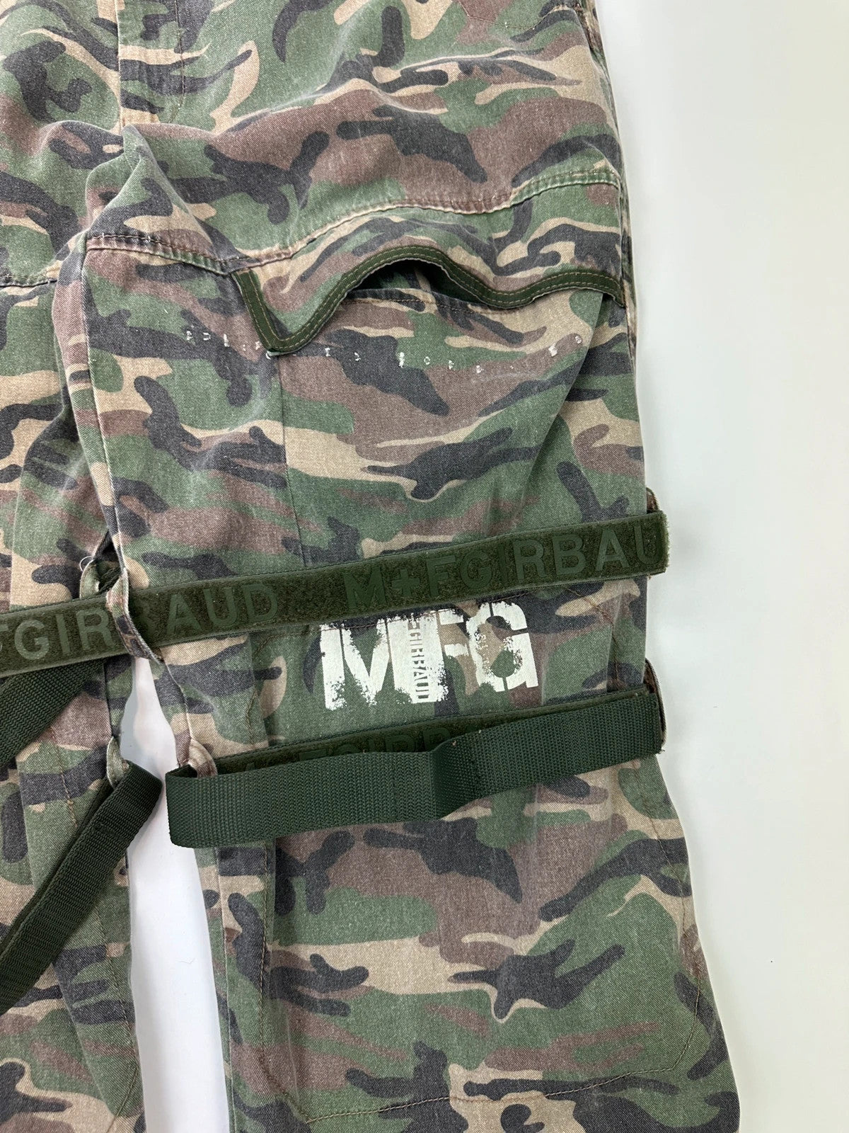 Marithé + François Girbaud 00’s Camo Baggy Straps Denim Pants