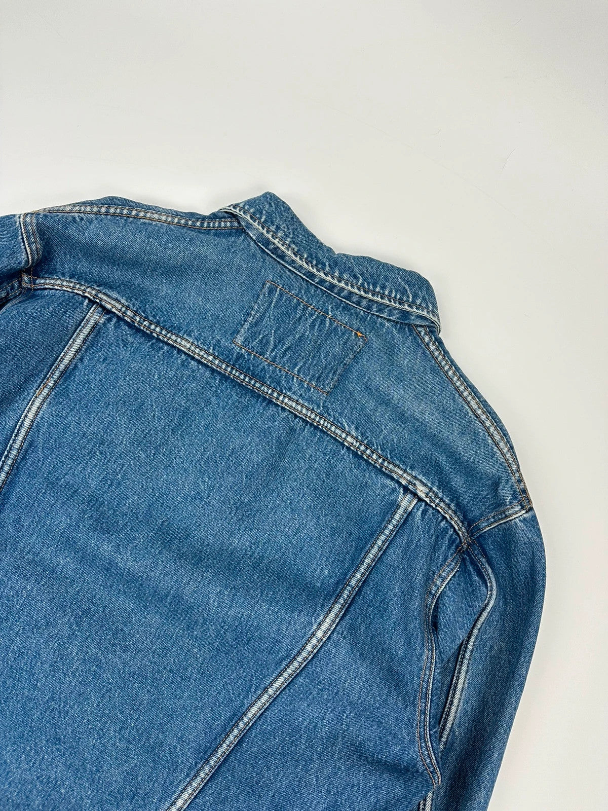 Armani Jeans 90’s Navy Blue Boxy Cut Denim Jacket