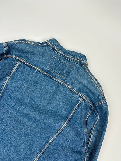 Armani Jeans 90’s Navy Blue Boxy Cut Denim Jacket