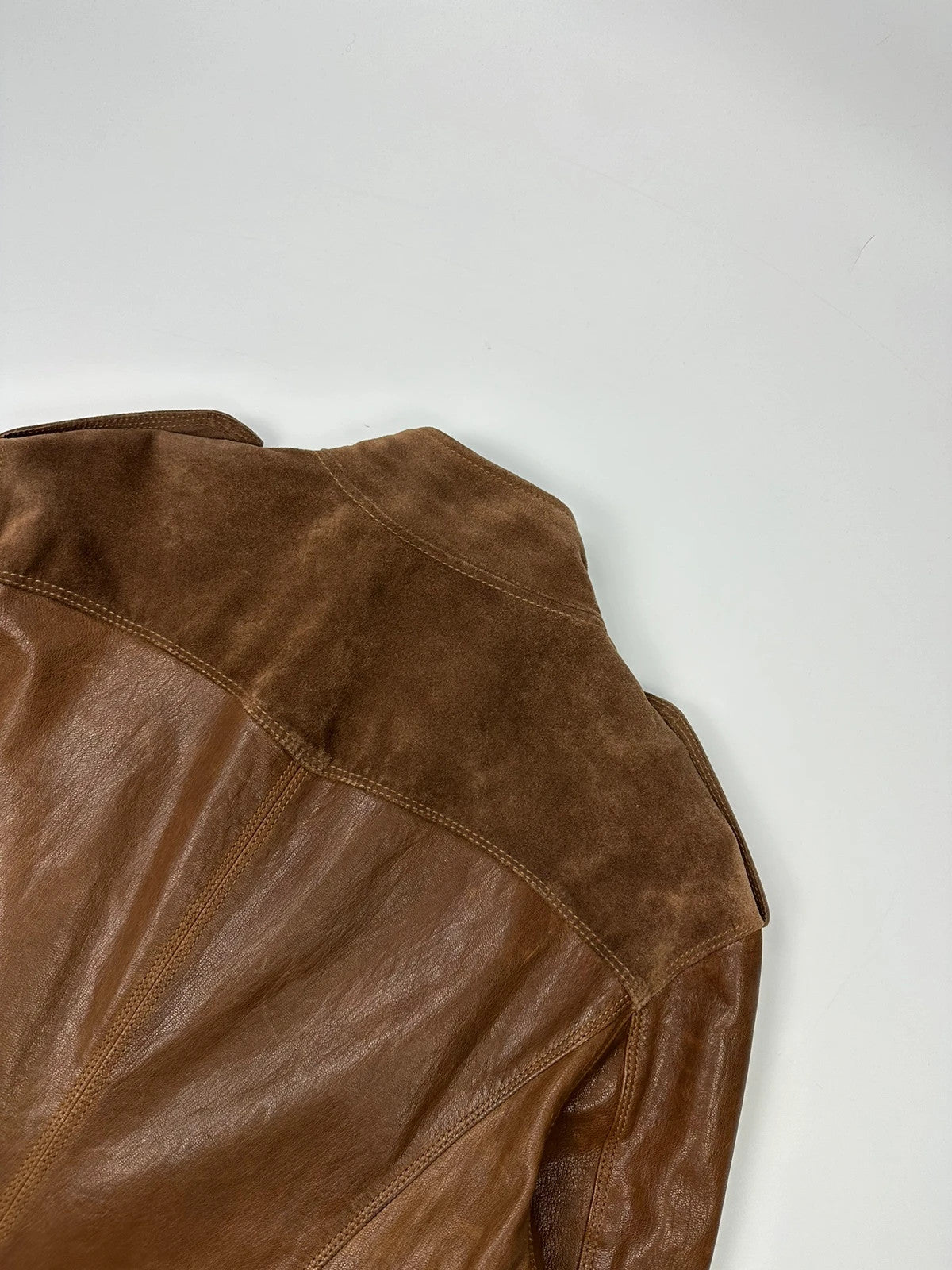 Dolce & Gabbana 00’s Leather Suede Brown Flight Bomber Jacket