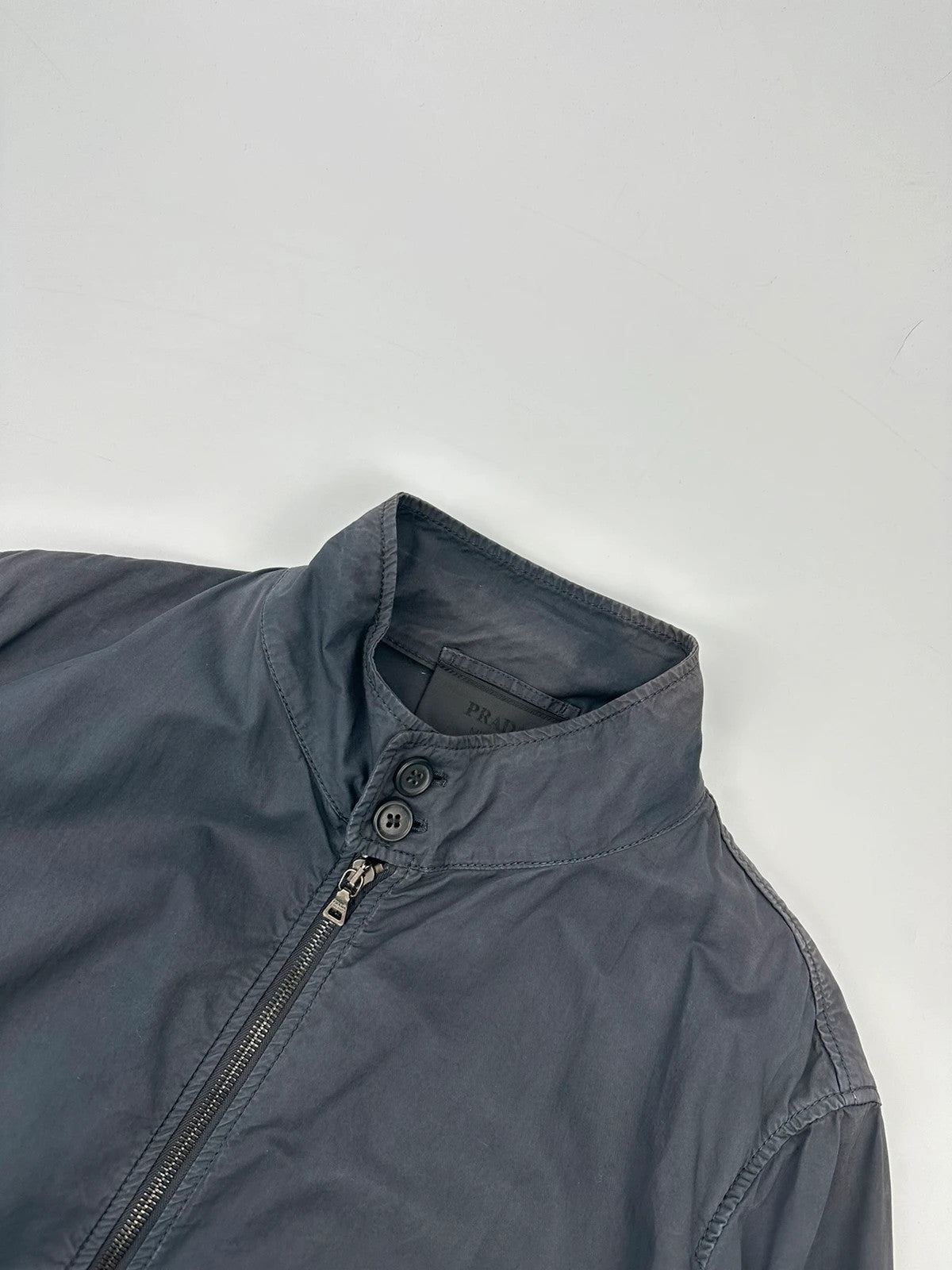 Prada Milano SS2007 Navy Blue Cotton Light Bomber Jacket